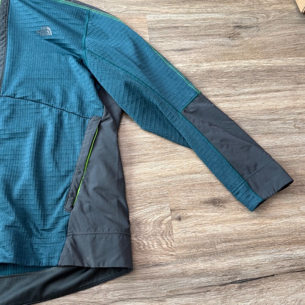 The North Face Full Zip Jacket Fleece Technical | Teal Gray | Size XL - Picture 8 of 12